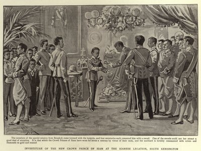 Investiture du nouveau prince héritier de Siam à la légation siamoise, South Kensington - Alexander Stuart Boyd